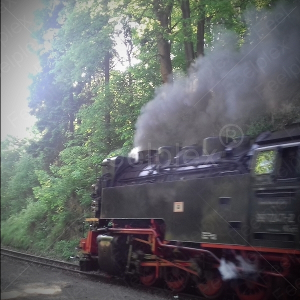 Ankunft der Dampflokomotive