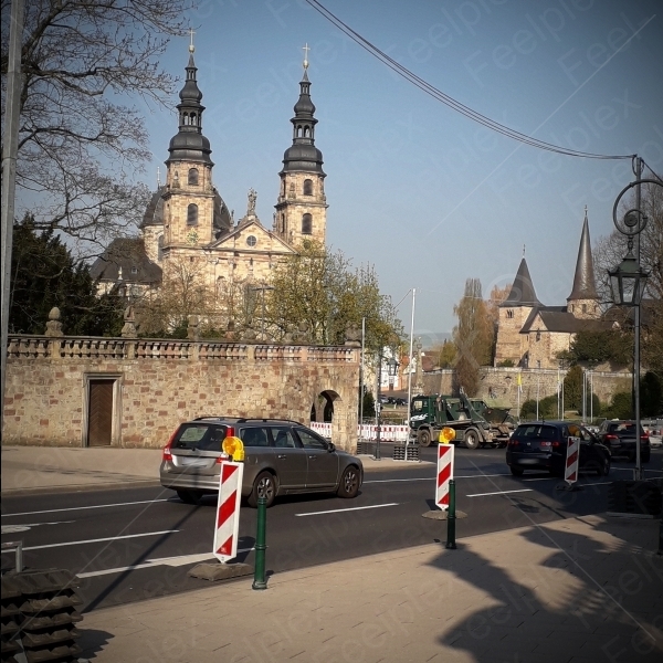 Straßenbau im Barockstadtviertel von Fulda