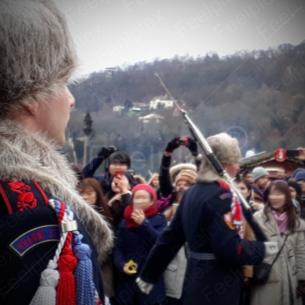 Feierliche Wachablösung an der Prager Burg