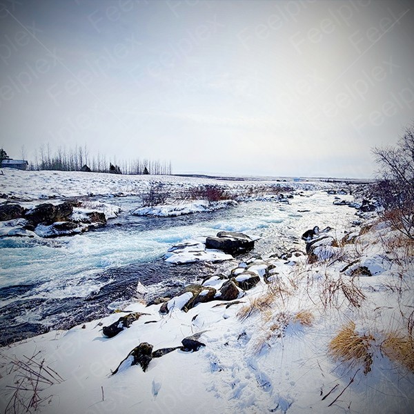Flussrauschen an der Biskupstungnabraut Bridge