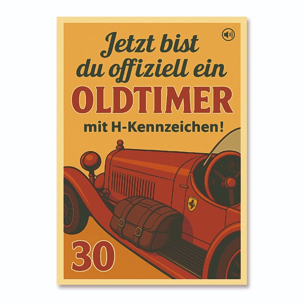 “Birthday Whisper” | Alfa Romeo 8C 2300 MM Spyder QR Sound Birthday Card