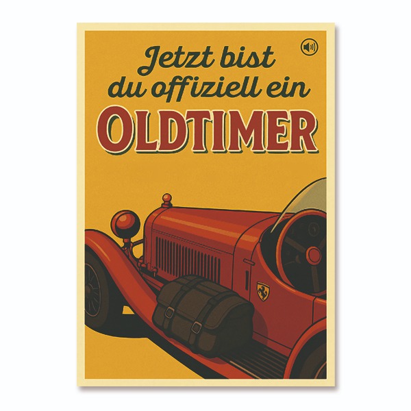 Alfa Romeo 8C 2300 MM Spyder QR postcard with sound