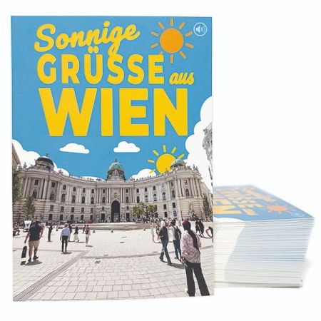 Sonnige Grüße aus Wien – Postkarte mit Sound-Highlight