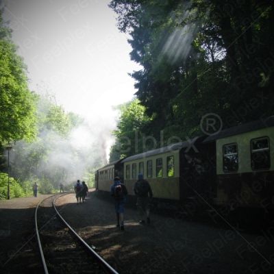 Dampflokomotive am Bahnhof