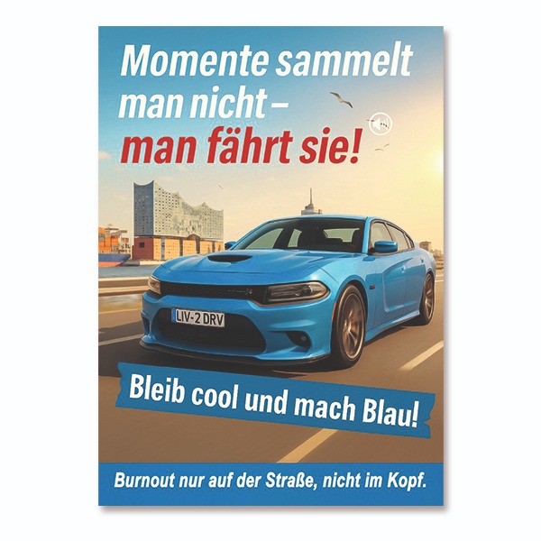 “V8 Friendship Greeting” – Dodge Charger Sound Postcard (QR Code)