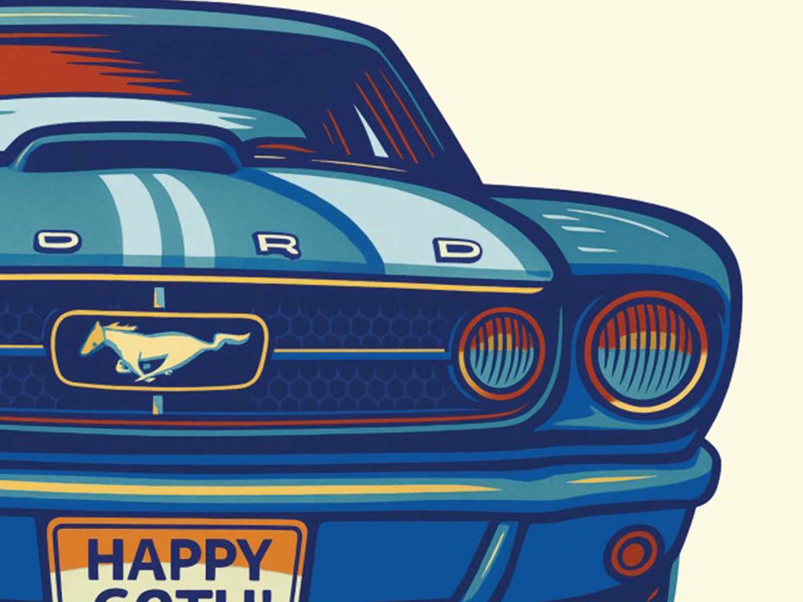 Ford Mustang Sound Postcard “Freedom in the Mailbox” (QR Code)