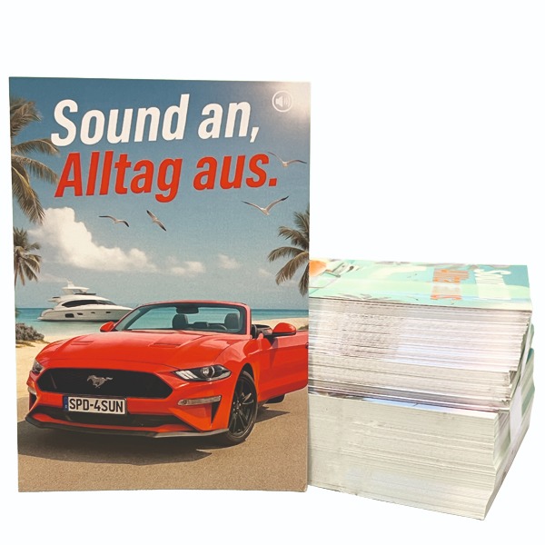 Ford Mustang 5.0 GT V8 Convertible sound postcard