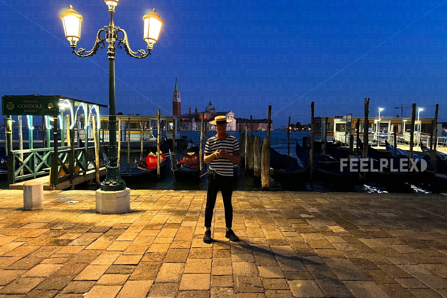 Gondolier in Lantern Light