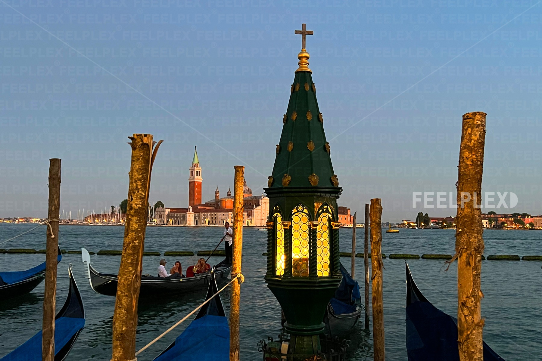 Grand Canal Gondola in Evening Glow