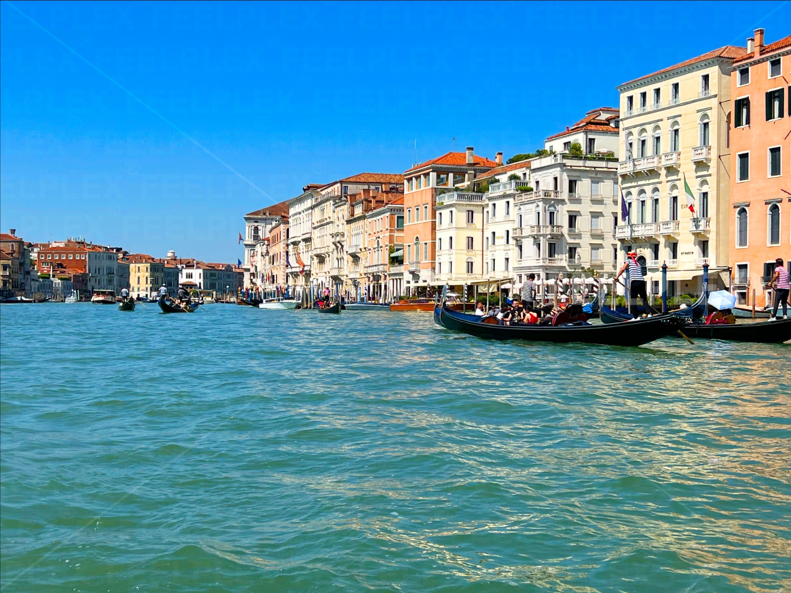 Grand Canal Waves and Gondolas
