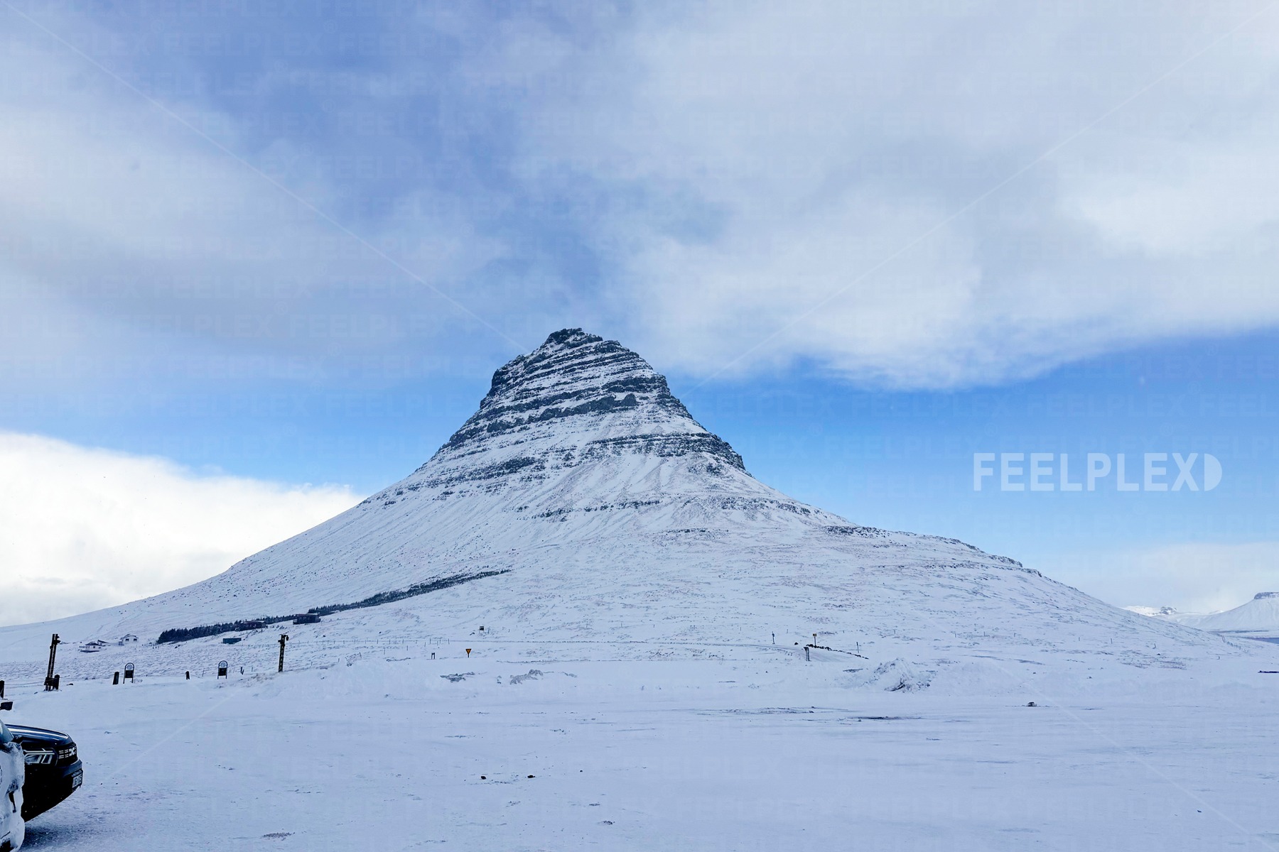 Kirkjufell in winterlicher Stille