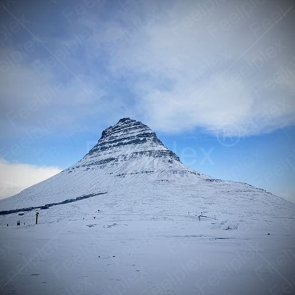 Winter Silence at Kirkjufellsfoss with View of Kirkjufell