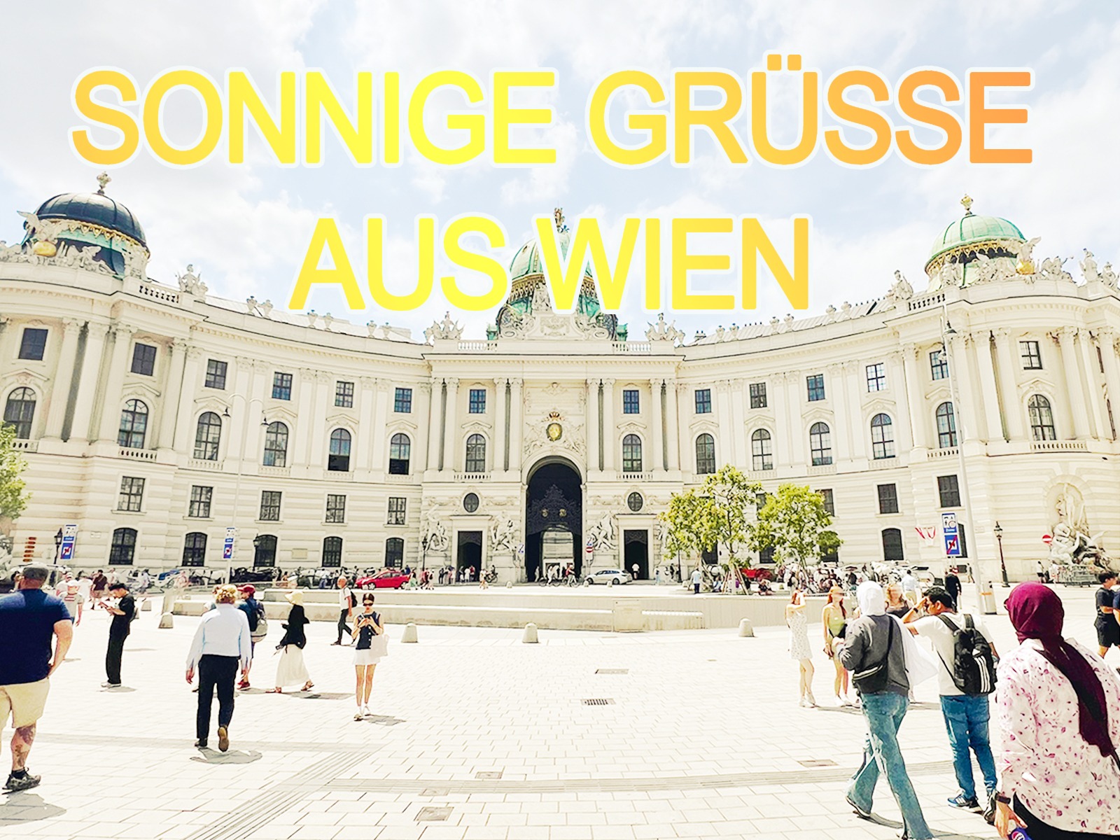 Sonnige Grüße aus Wien – Postkarte mit akustischem Erlebnis