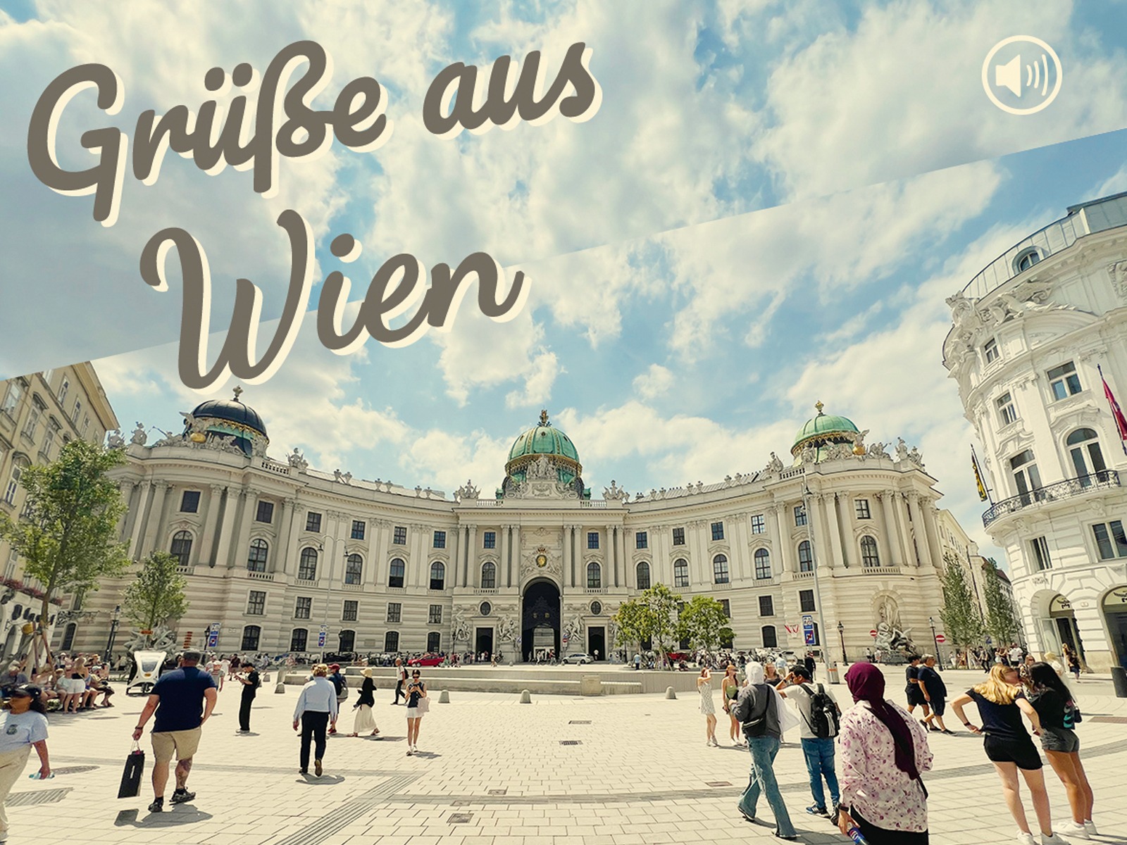 Grüße aus Wien – Postkarte mit QR-Code und Klang-Erlebnis