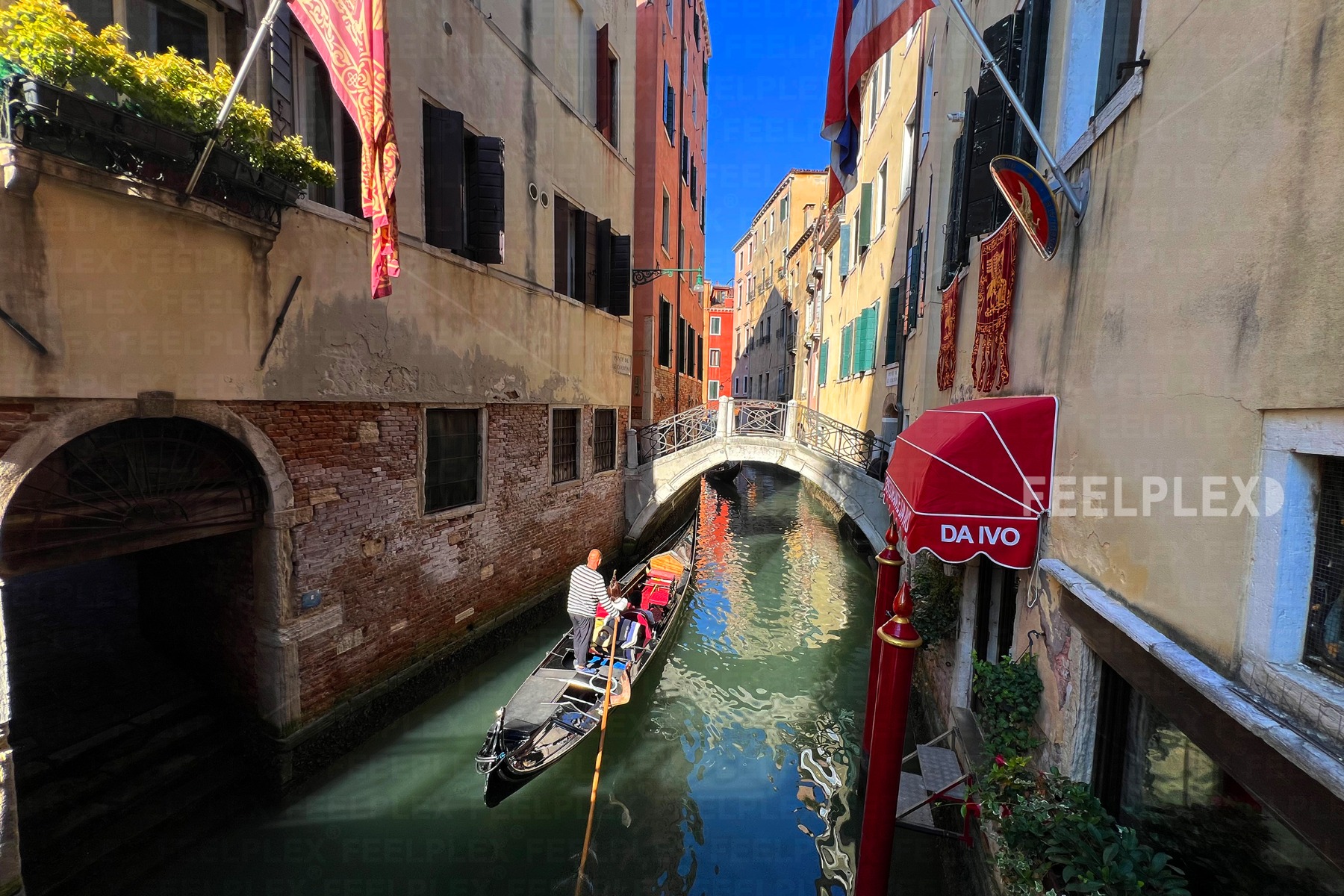 Quiet Gondola Lane in Venice