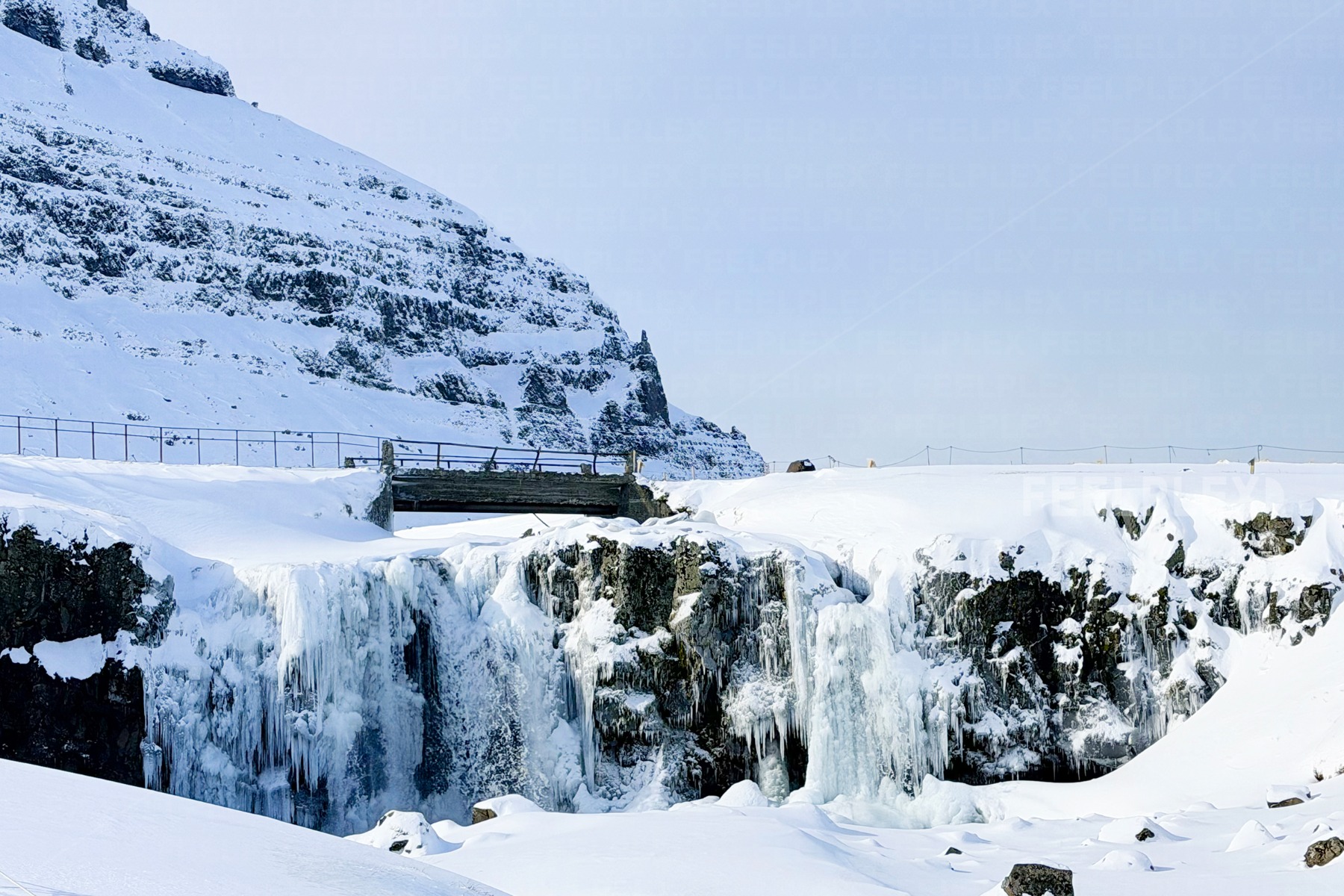 Snow-Framed Kirkjufellsfoss