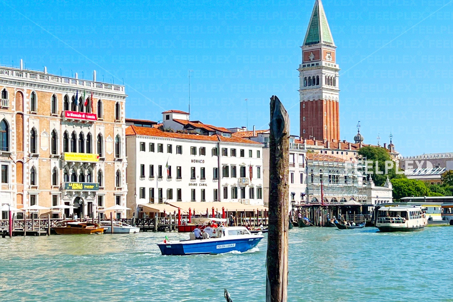 Sonnige Ankunft am Grand Canal