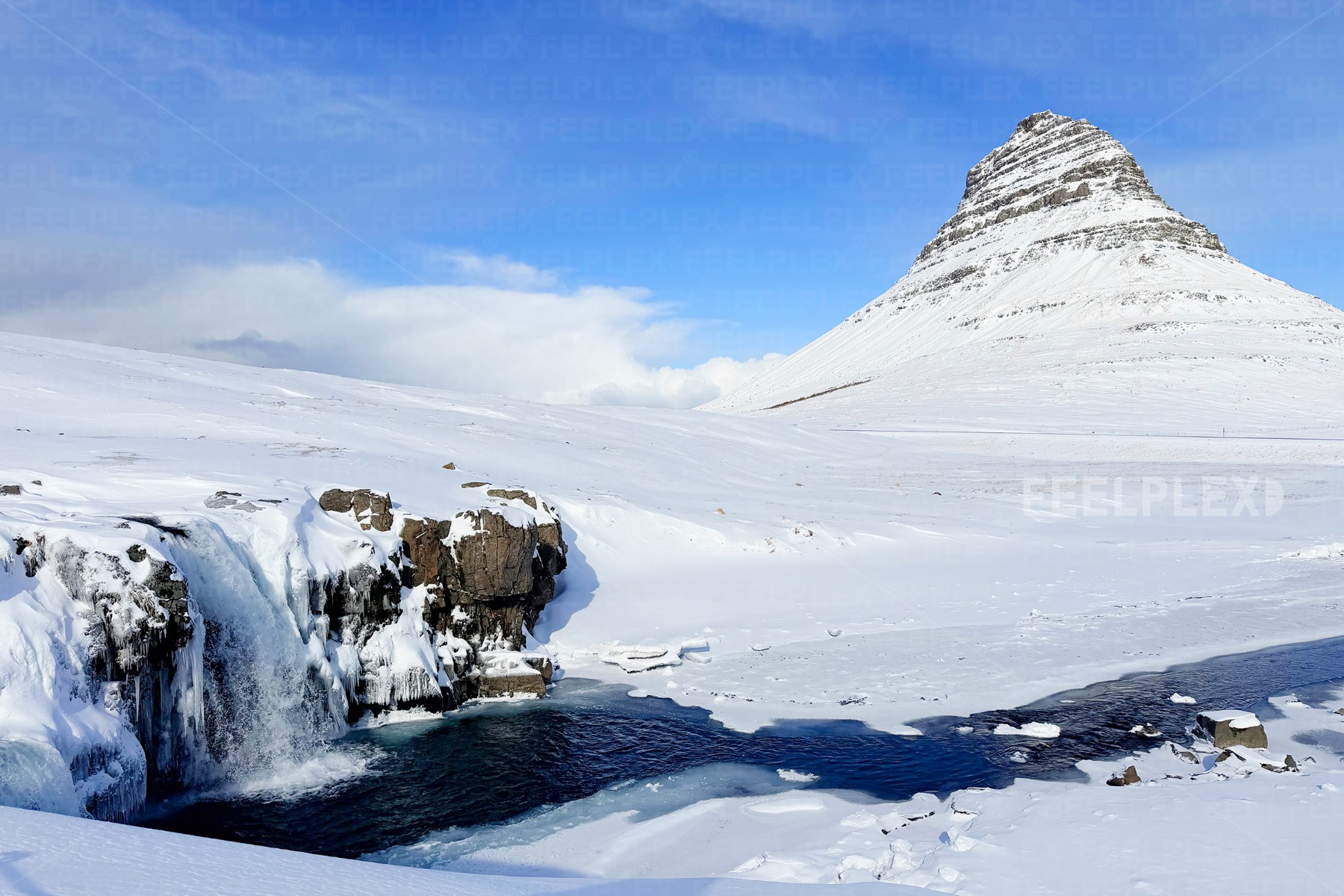 Winter Stream to Kirkjufell