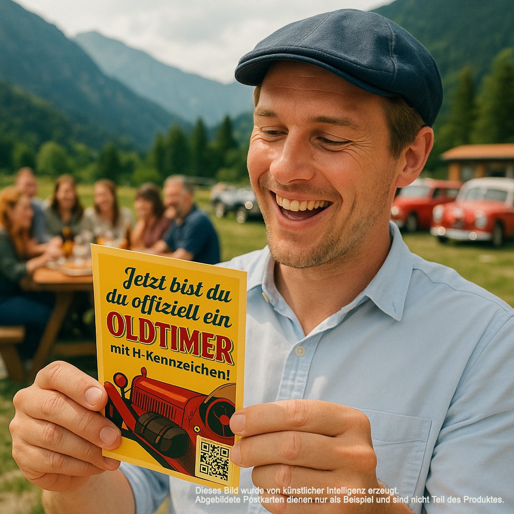 Alfa Romeo 8C 2300 MM Spyder sound postcard for birthday (Garage Goosebumps artwork)